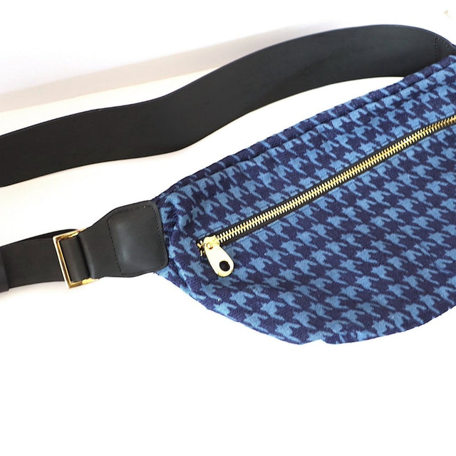 Houndstooth Denim Fanny Pack