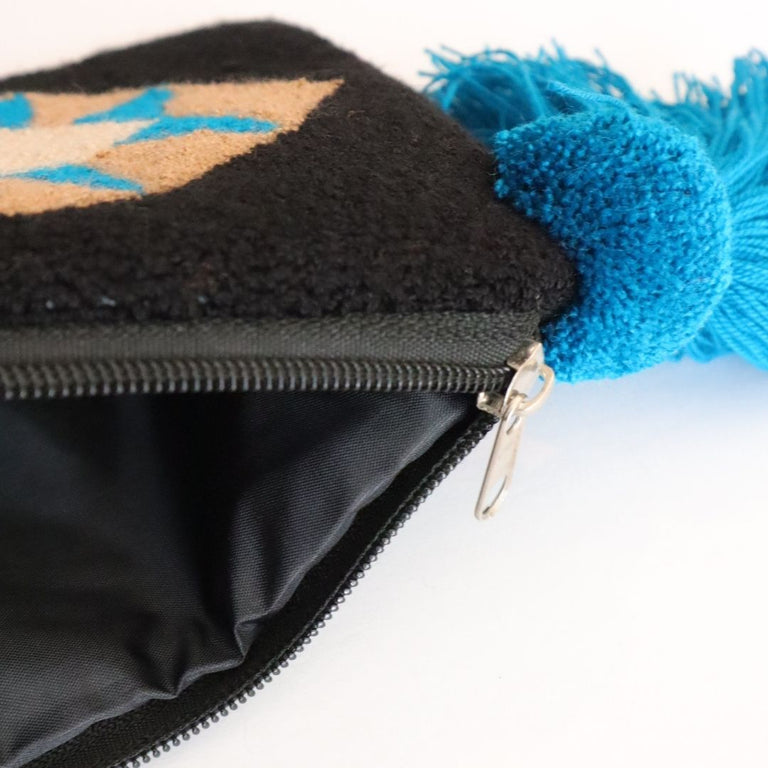 Wayuu Clutch Evil Eye Turquoise