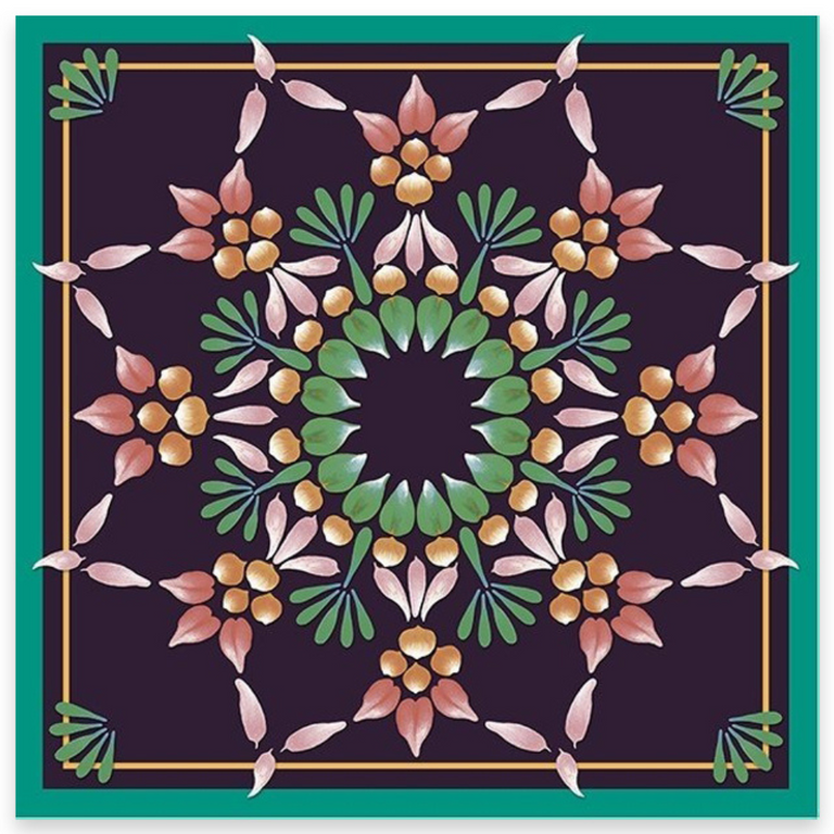 Mandala Purple Medium Scarf