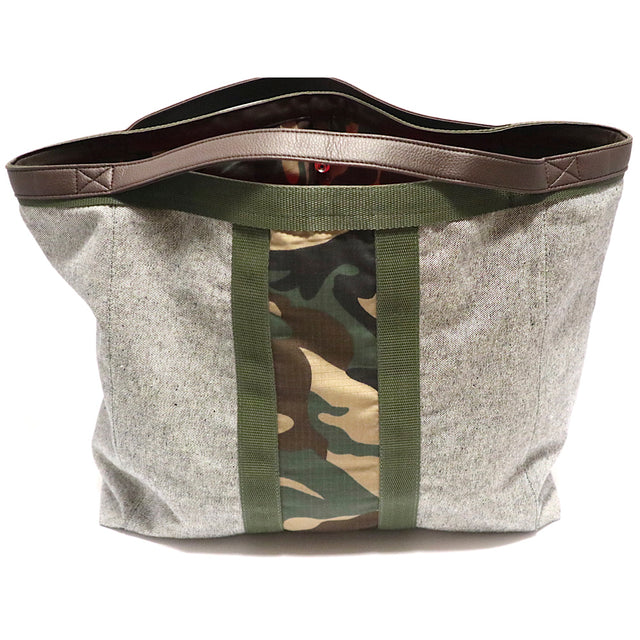 Camo Tote Bag Grey Denim-Sale