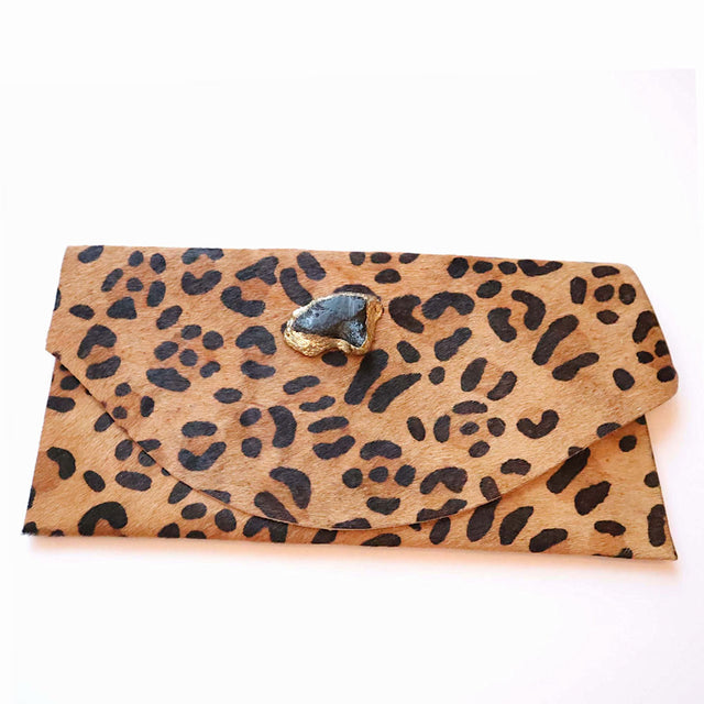 Leopard Calfskin Clutch
