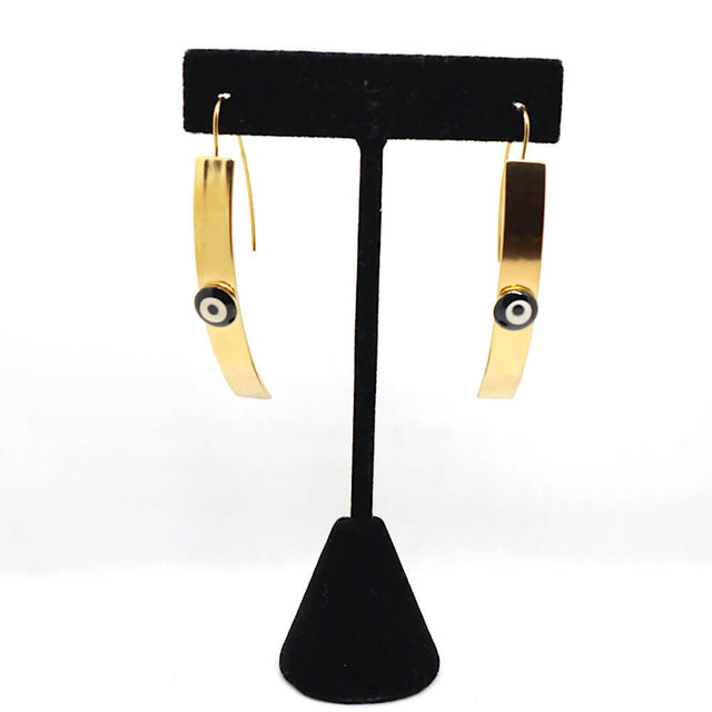 Gold Plated Evil Eye Earrings