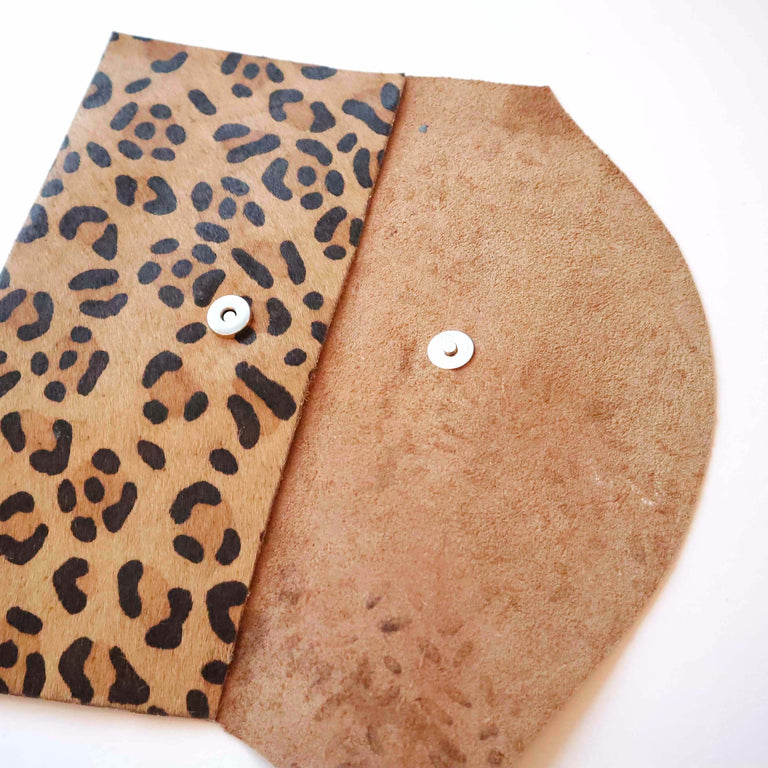 Leopard Calfskin Clutch