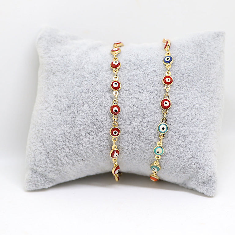 Gold Evil Eye Multicolored Bracelet