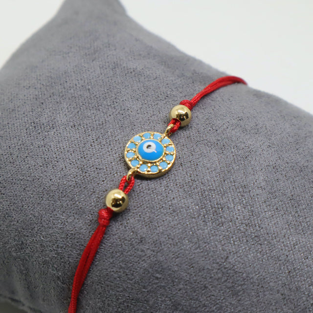 Adjustable Evil Eye Bracelet Red