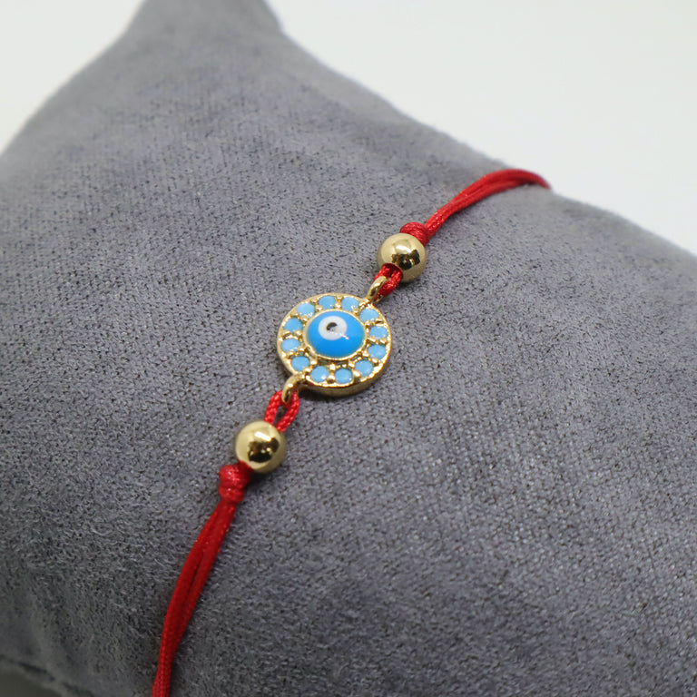 Adjustable Evil Eye Bracelet Red