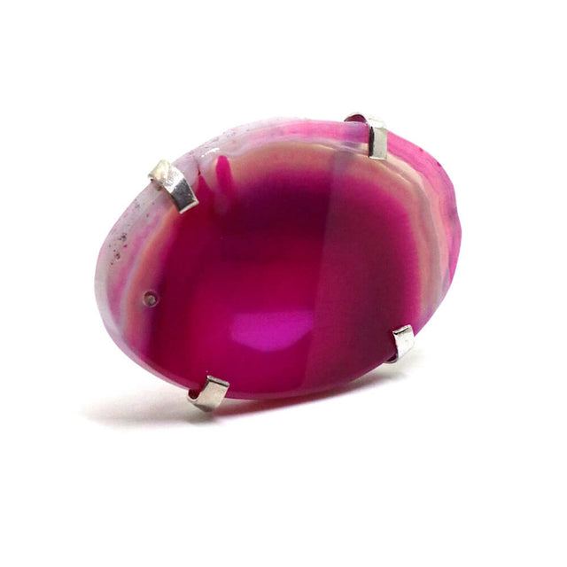 Fuschia Agate Ring