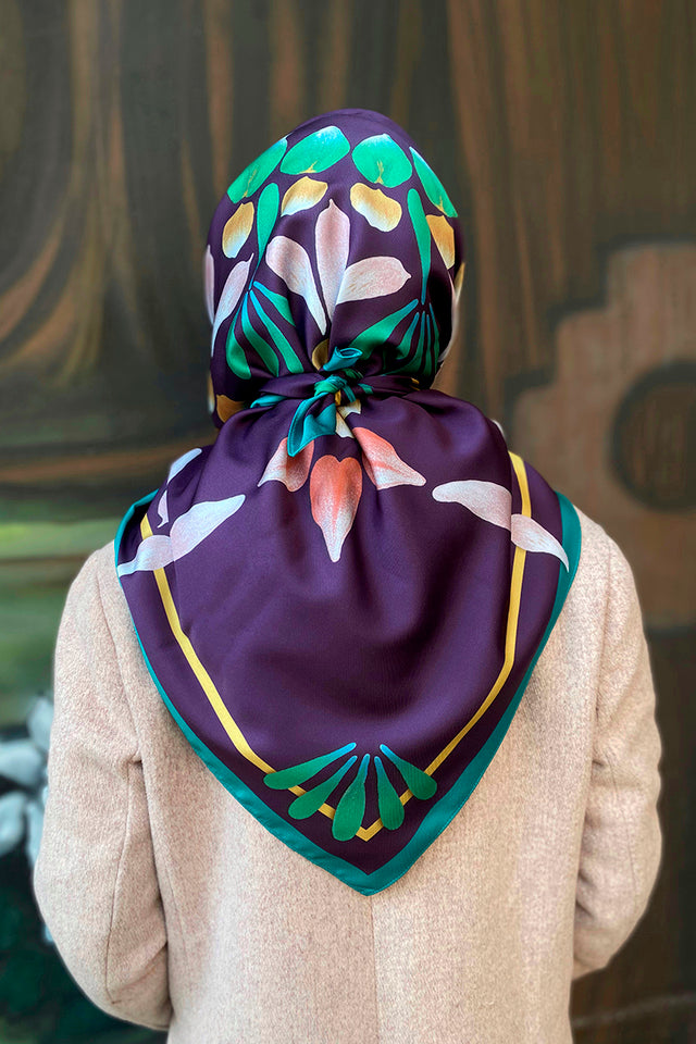 Mandala Purple Medium Scarf