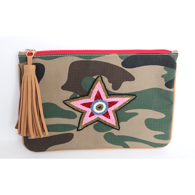 Camo Star Small Clutch