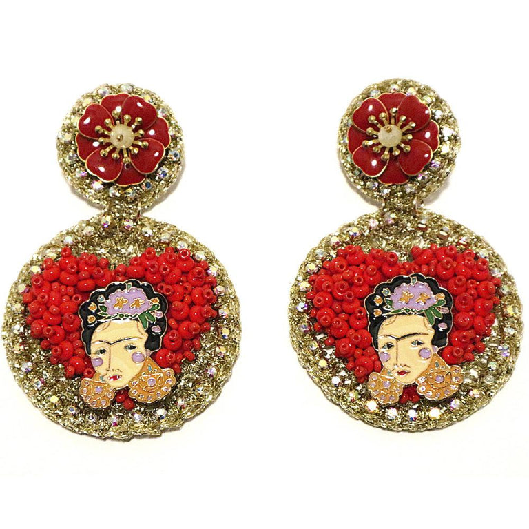 Frida Khalo Earrings Boho Style