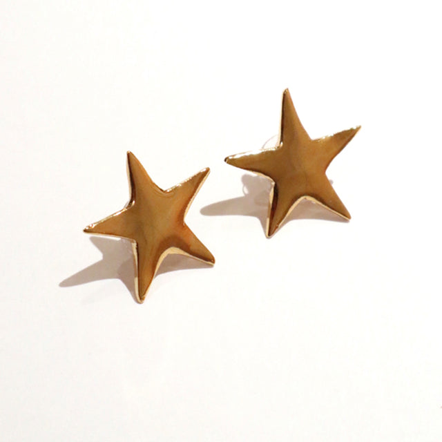 Small Gold Plated Star Earrings