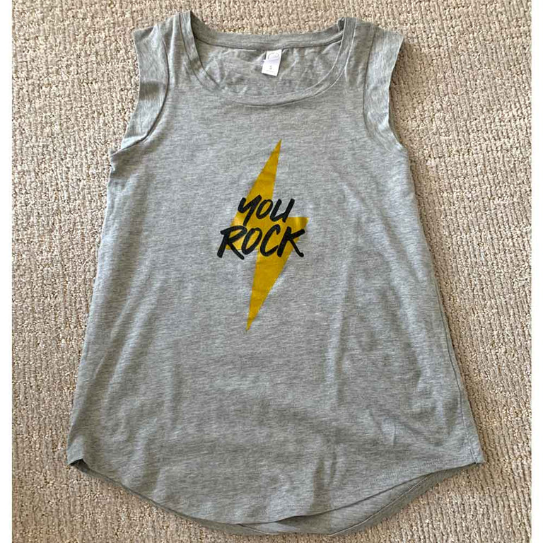 You Rock Muscle T Shirt Gray